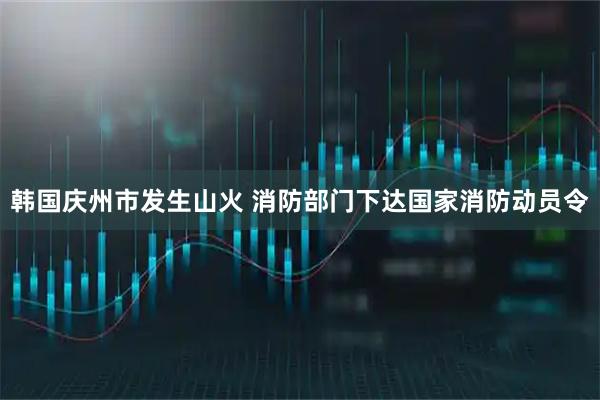 韩国庆州市发生山火 消防部门下达国家消防动员令